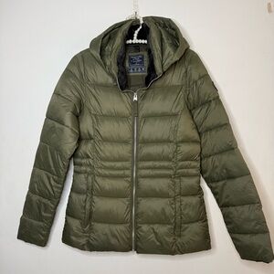 Abercrombie & Fitch Olive Green Women's Puffer Jacket
